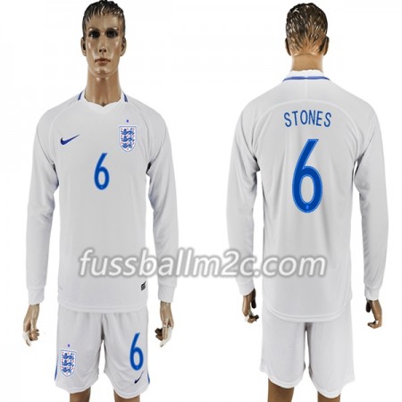 Fußballtrikots England Stone 6 Heim Trikotsatz WM 2018 Langarm